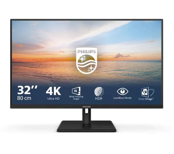 PHILIPS 32E1N1800LA/00 4K Ultra HD 32" VA LCD Monitor - Black