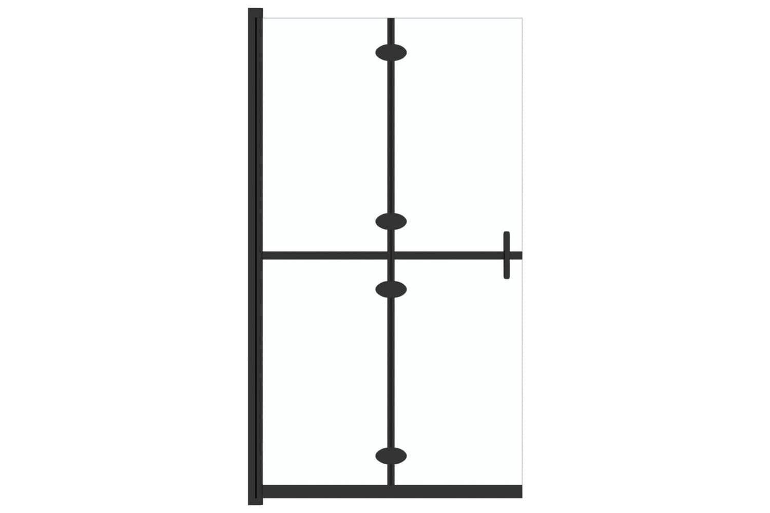 vidaXL 151183 Foldable Walk-in Shower Wall Transparent Esg Glass 100x190cm