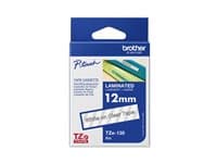 BROTHER - BRO 12MM WHITE ON CLEAR GLOSS TAPE