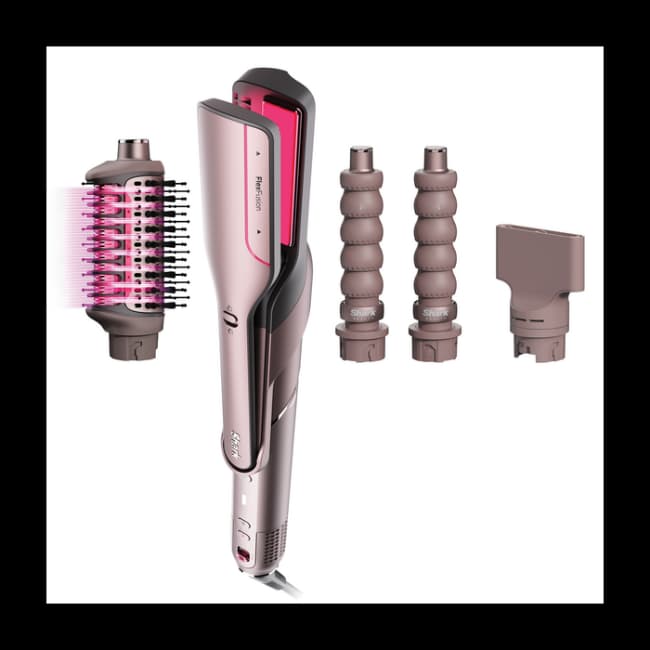 Shark FlexFusion Straight 4-in-1 Air and Ceramic Styling Drying and Straightening System - Cosmic Blush | HD641SUK