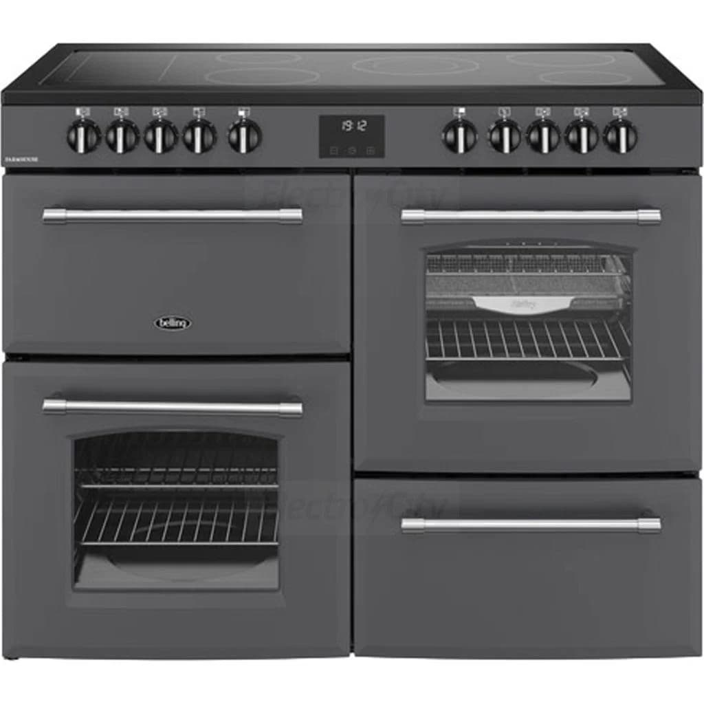 Belling Farmhouse 110cm Electric Ceramic Range Cooker | Anthracite