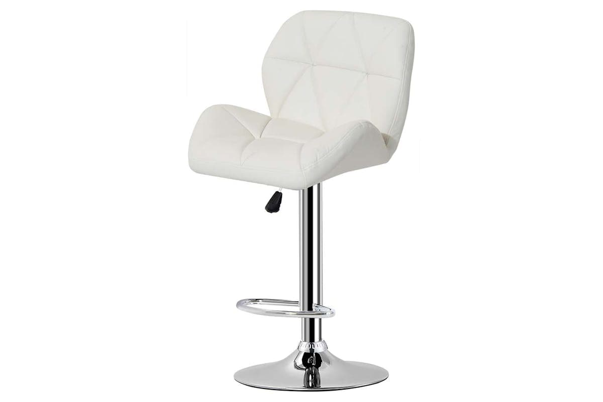 Homcom Adjustable Height Bar Stool | White