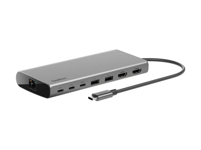 BELKIN - CONNECT 8-in-1 Dual Display Core Hub - docking station - USB-C - 2 x HDMI - 1GbE