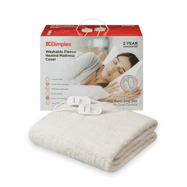 Dimplex Super King Washable Fleece Heated Mattress Cover w/ Dual Control | DMC3004
