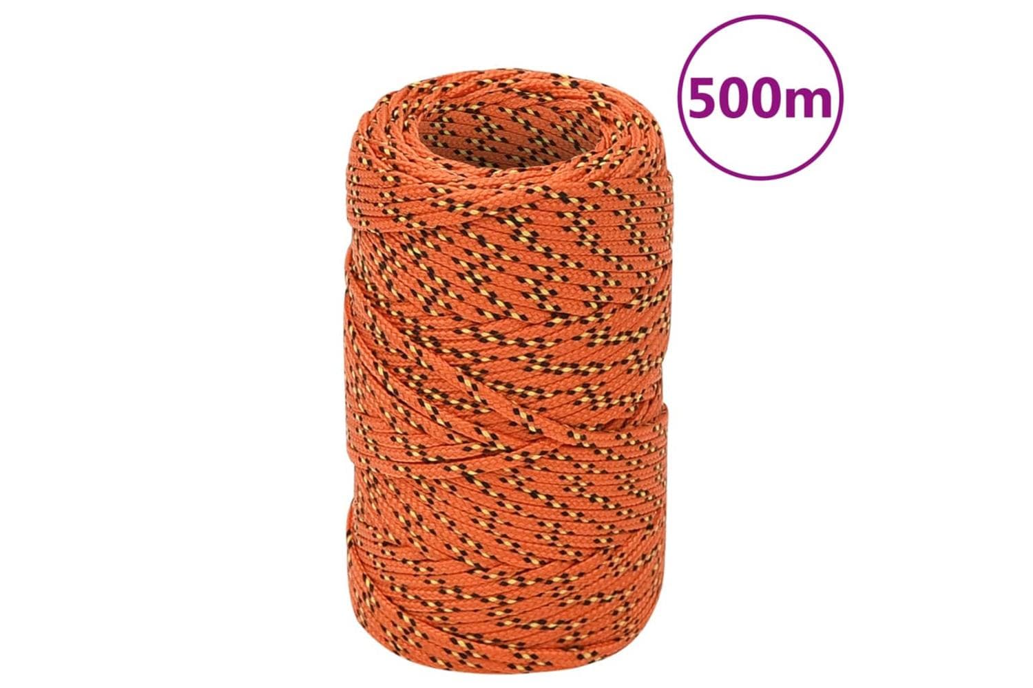 vidaXL 152639 Boat Rope Orange 2mm 500 M Polypropylene