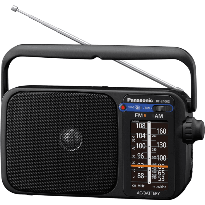 Panasonic RF2400EB9K, Portable AM/FM Radio