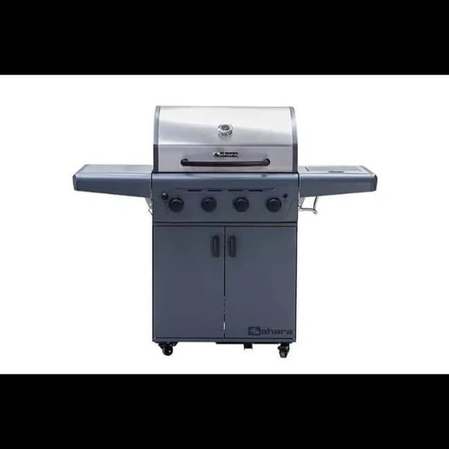 Sahara Performer 4 Burner Gas BBQ - Stainless Steel + Grey | PER4IR-CC