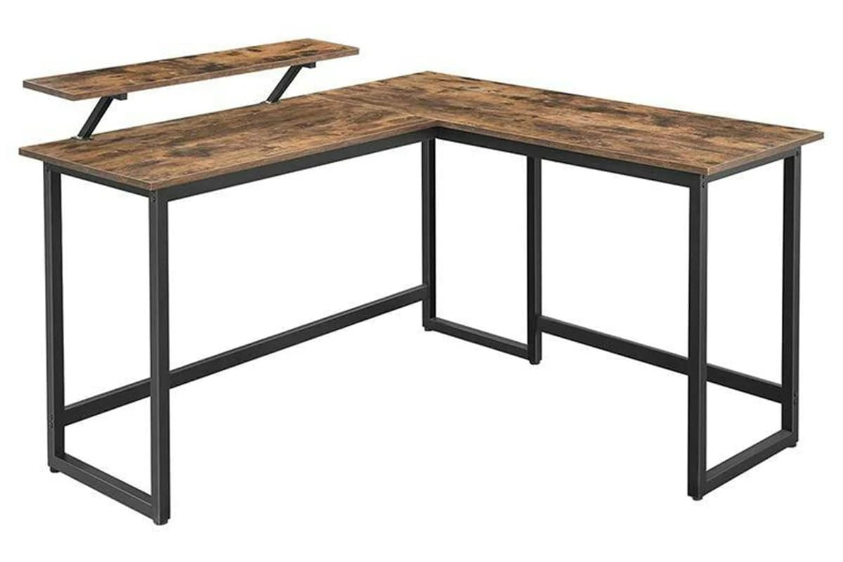Computer Desk | Corner Desk | Particleboard And Steel | 140 X 130 Cm
