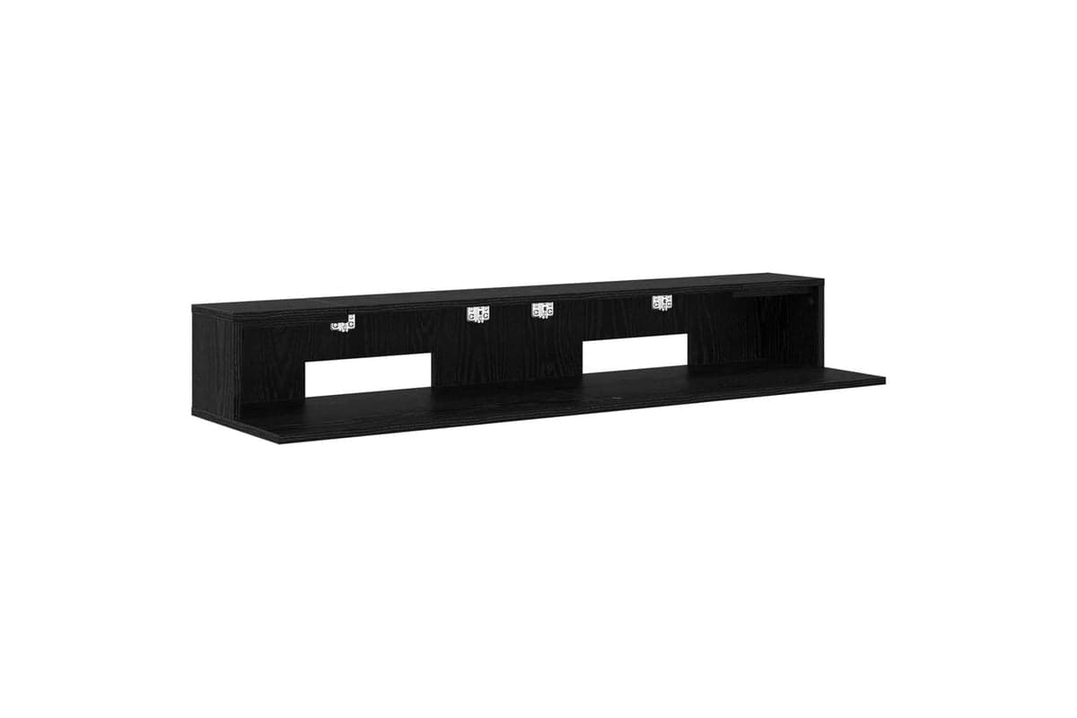 Vidaxl Studio Desk Black Oak 130 X 36 X 195 Cm Engineered Wood