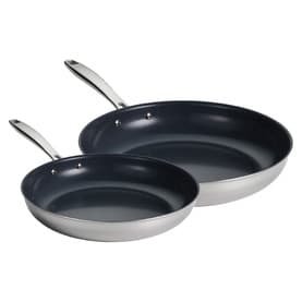 Three-Ply Stainless Steel Ceramic Coating Frying Pan Two-Piece Set