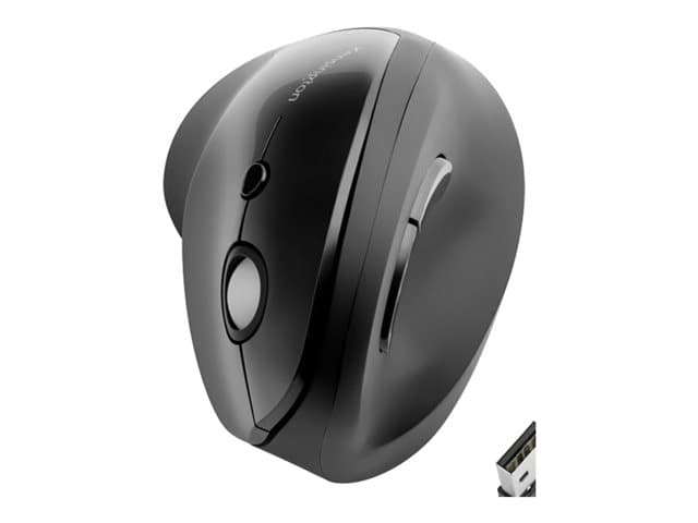 KENSINGTON - Pro Fit Ergo Vertical Wireless Mouse - vertical mouse - 2.4 GHz - black
