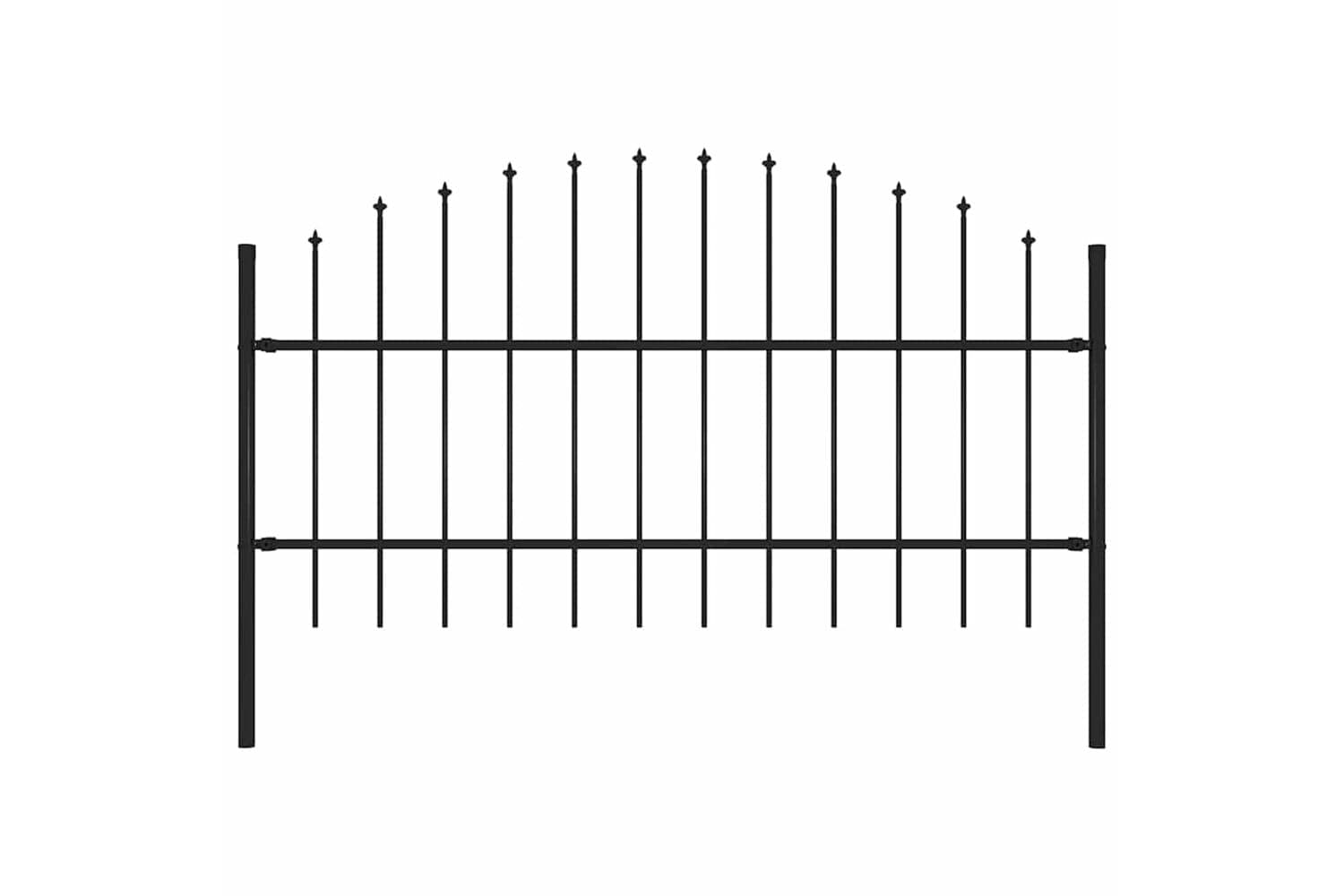 Vidaxl 144941 Garden Fence With Spear Top Steel