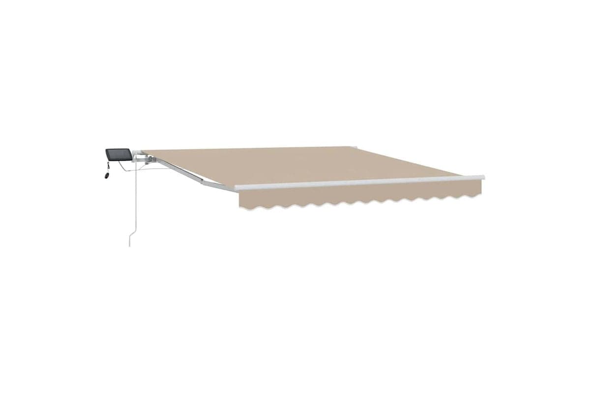 Vidaxl Retractable Awning With Manual Beige 300 X 250 Cm Fabric