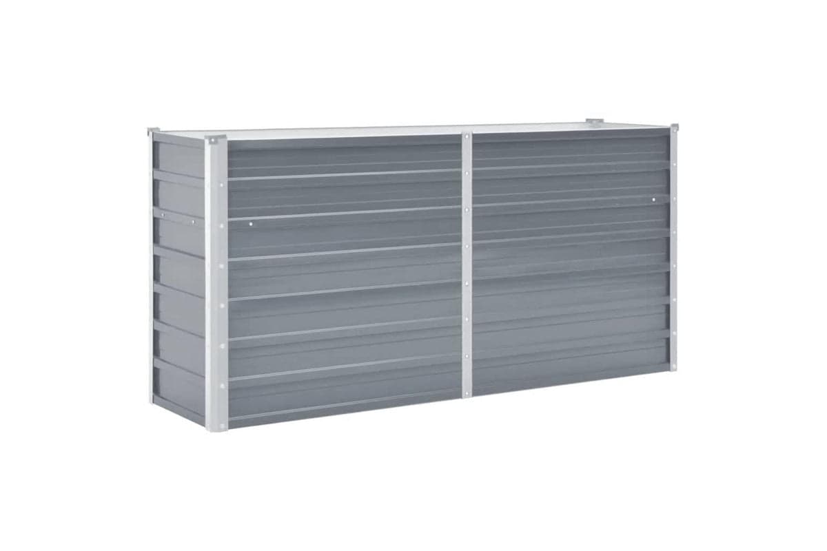 vidaXL 44848 Garden Raised Bed Galvanised Steel 160x40x77cm Grey