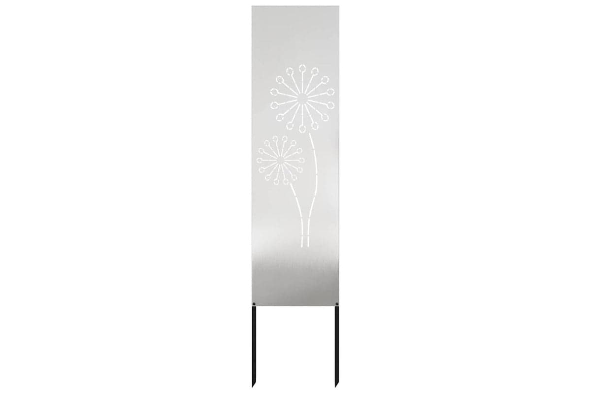 Garden Privacy Screen Silver 32 X140cm Stainless Steel