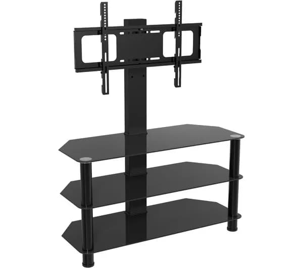 AVF Glass Corner 900 mm TV Stand with Mount for 32-65" TVs - Black