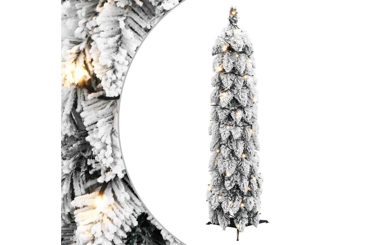 Vidaxl Artificial Pre-lit Christmas Tree 30 Ledsflocked Snow 60 Cm