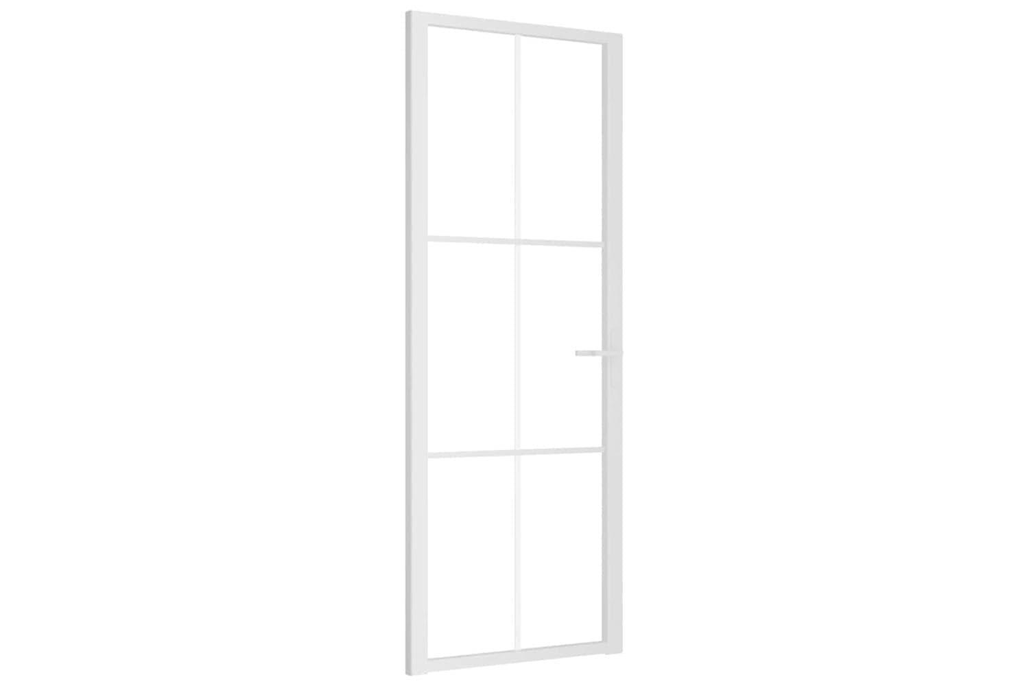 vidaXL 350572 Interior Door 76x201.5cm White Esg Glass And Aluminium