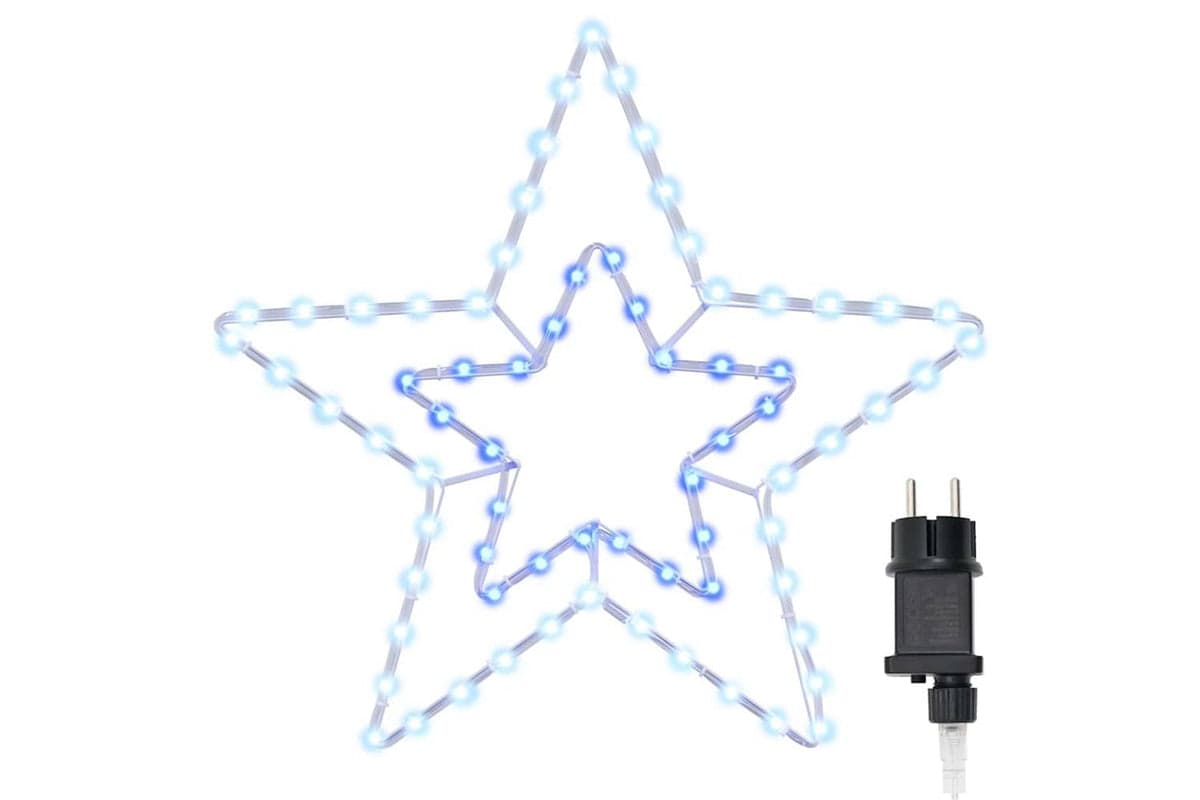 Vidaxl Christmas Star With 72 Leds Cold White 515 X 50 X 065 Cm Iron