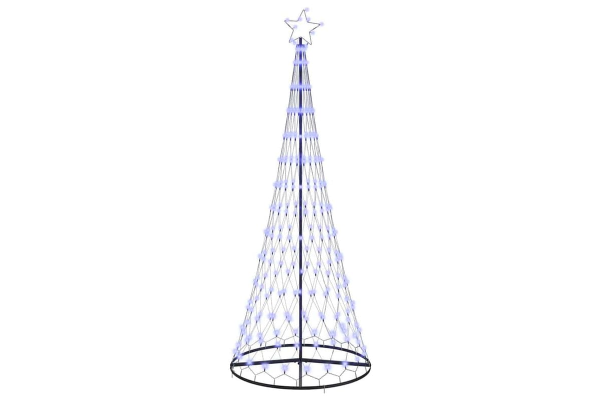 Vidaxl Led Christmas Tree With 290 Leds Blue 100 X 100 X 250 Cm Metal