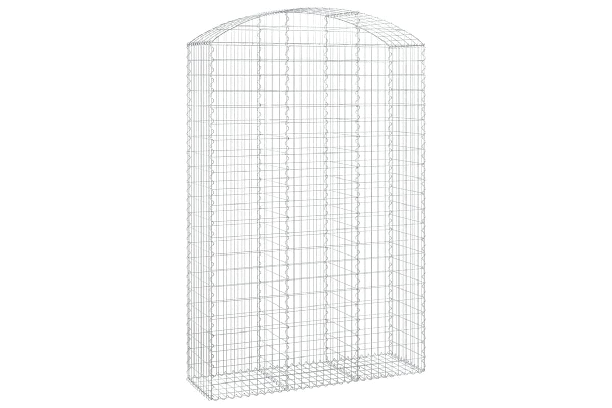 vidaXL 153461 Arched Gabion Basket 150x50x220/240cm Galvanised Iron