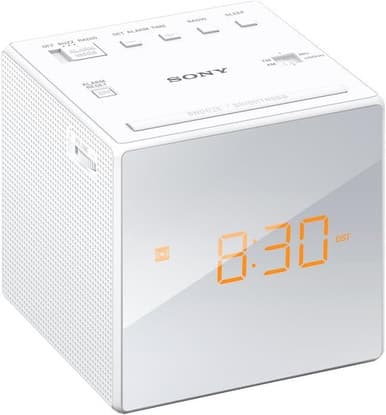 Sony AM/FM clock radio - White | ICFC1WCEK