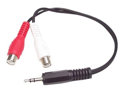 STARTECH.COM - Startech 6in Stereo Audio Y-Cable - 3.5mm Male to 2x RCA Female - Headphone Jack to RCA - Computer / MP3 to Stereo 1x Mini-Jack 2x RCA (MUMFRCA) - audio cable - 15.24 cm