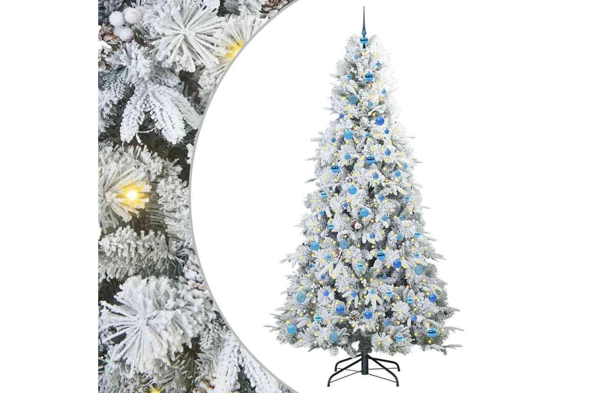 Vidaxl Artificial Hinged Christmas Tree Green 240 Cm Pe And Pvc