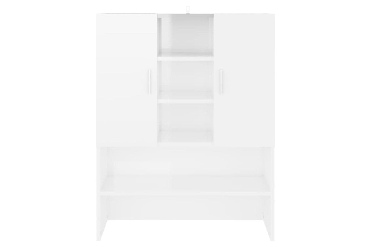 vidaXL 808392 Washing Machine Cabinet High Gloss White 70.5x25.5x90cm