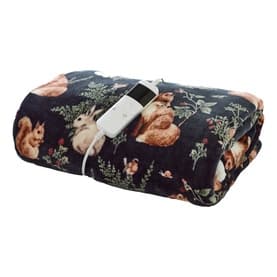 Woodland Wildlife Heated Throw Green