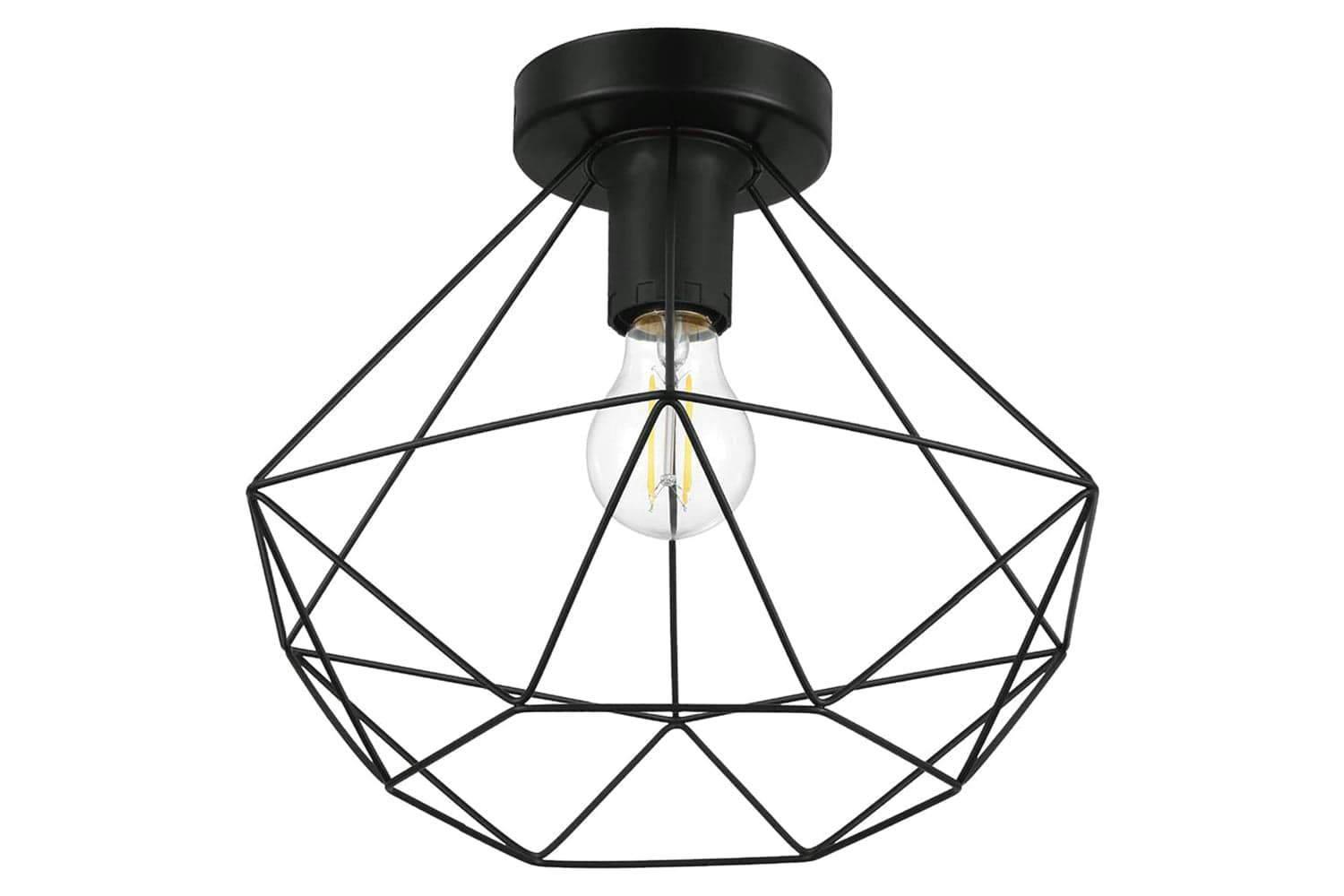 Eglo | Tarbes Geometric Ceiling Light | Black