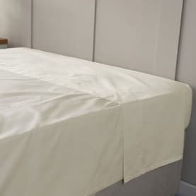 600 Thread Count Pure Egyptian Cotton Sateen Flat Sheet Ivory