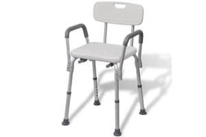 Vidaxl 110129 Shower Chair Aluminium White