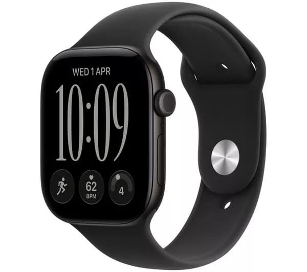 APPLE Watch Series 12 - 46 mm Black Aluminium Case with Black Sport Band, M/L