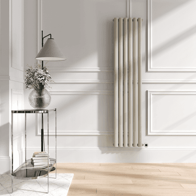 Linen Vertical Smart Electric Radiator with Wi-Fi Thermostat - 1000W - H1600xW354 - Bathroom Safe