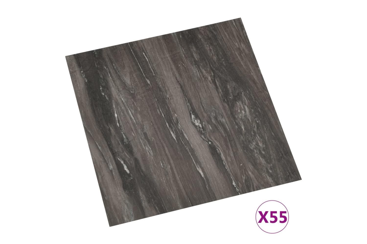 Vidaxl Self-adhesive Flooring Planks 55 Pcs Pvc 5.11 Sq M Dark Grey