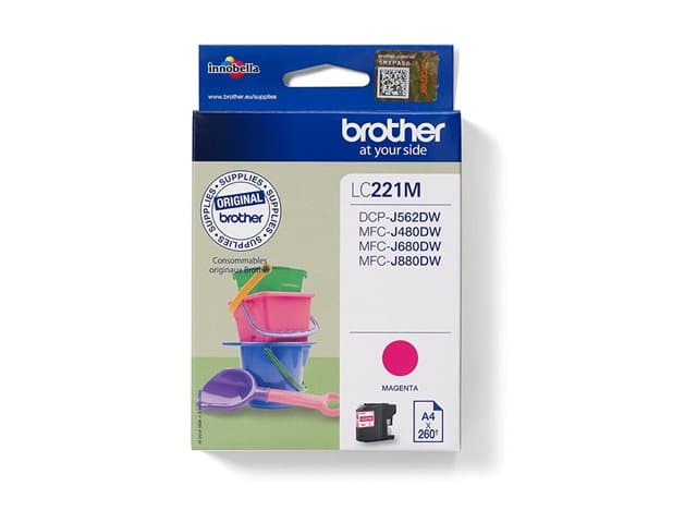BROTHER - LC221M - magenta - original - ink cartridge