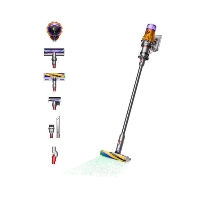 Dyson V12 47052101, Absolute Cordless Vacuum Cleaner, Nickel & Yellow