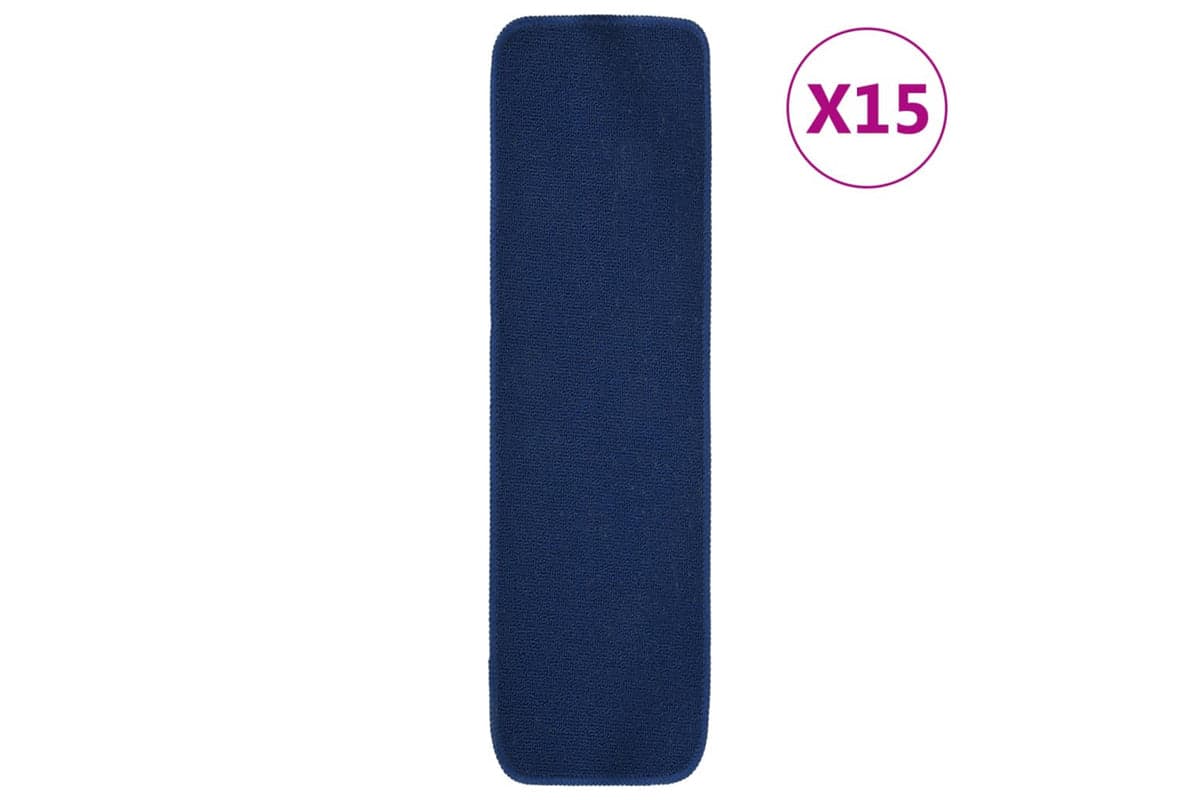 Vidaxl Anti Slip Stair Mats 15 Pcs 75x20 Cm Navy Blue Rectangular