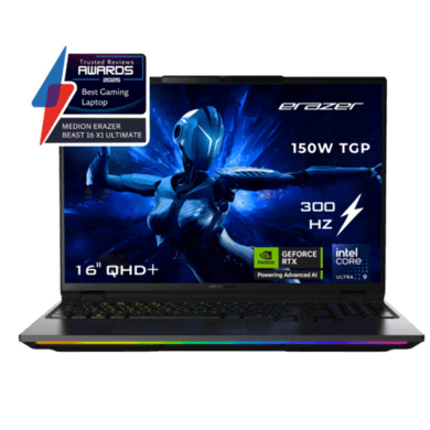 Medion ERAZER Beast 16 X1 Intel Core Ultra 9 32GB RAM 2TB SSD RTX 5080 300Hz 16 Inch QHD+ Windows 11 Gaming Laptop
