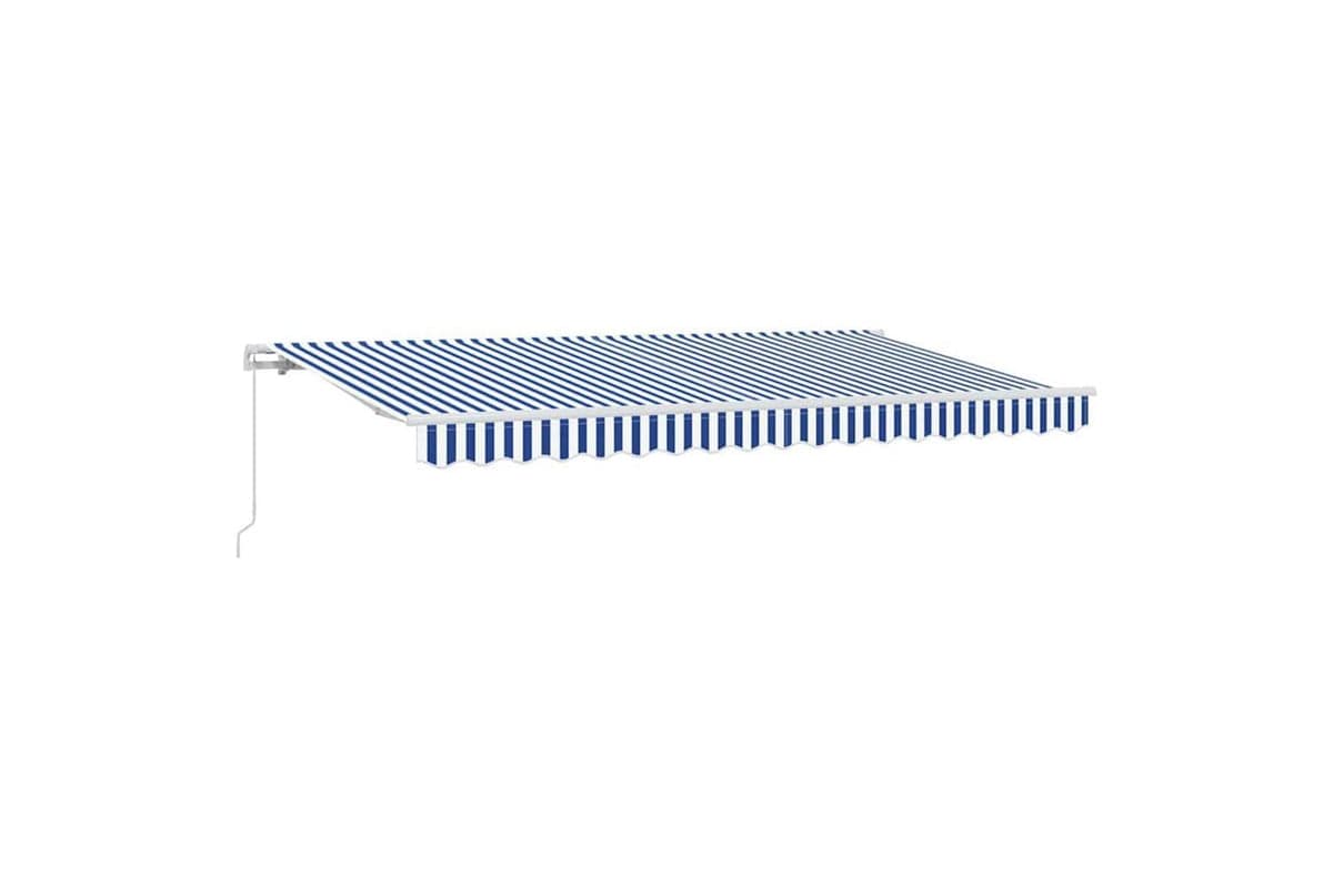 Vidaxl Retractable Awning Blue And White 400 X 200 Cm
