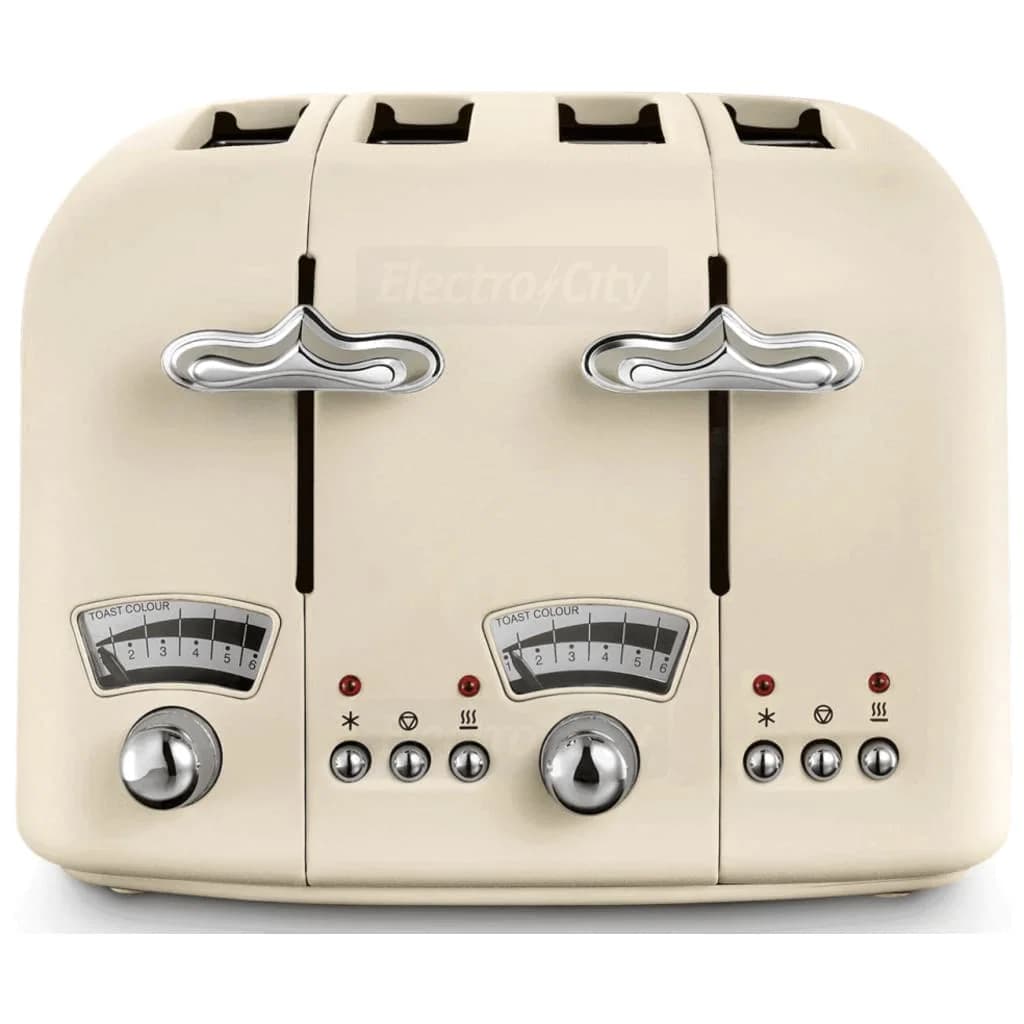 De’Longhi Argento 4 Slice Toaster 1800W | Cream