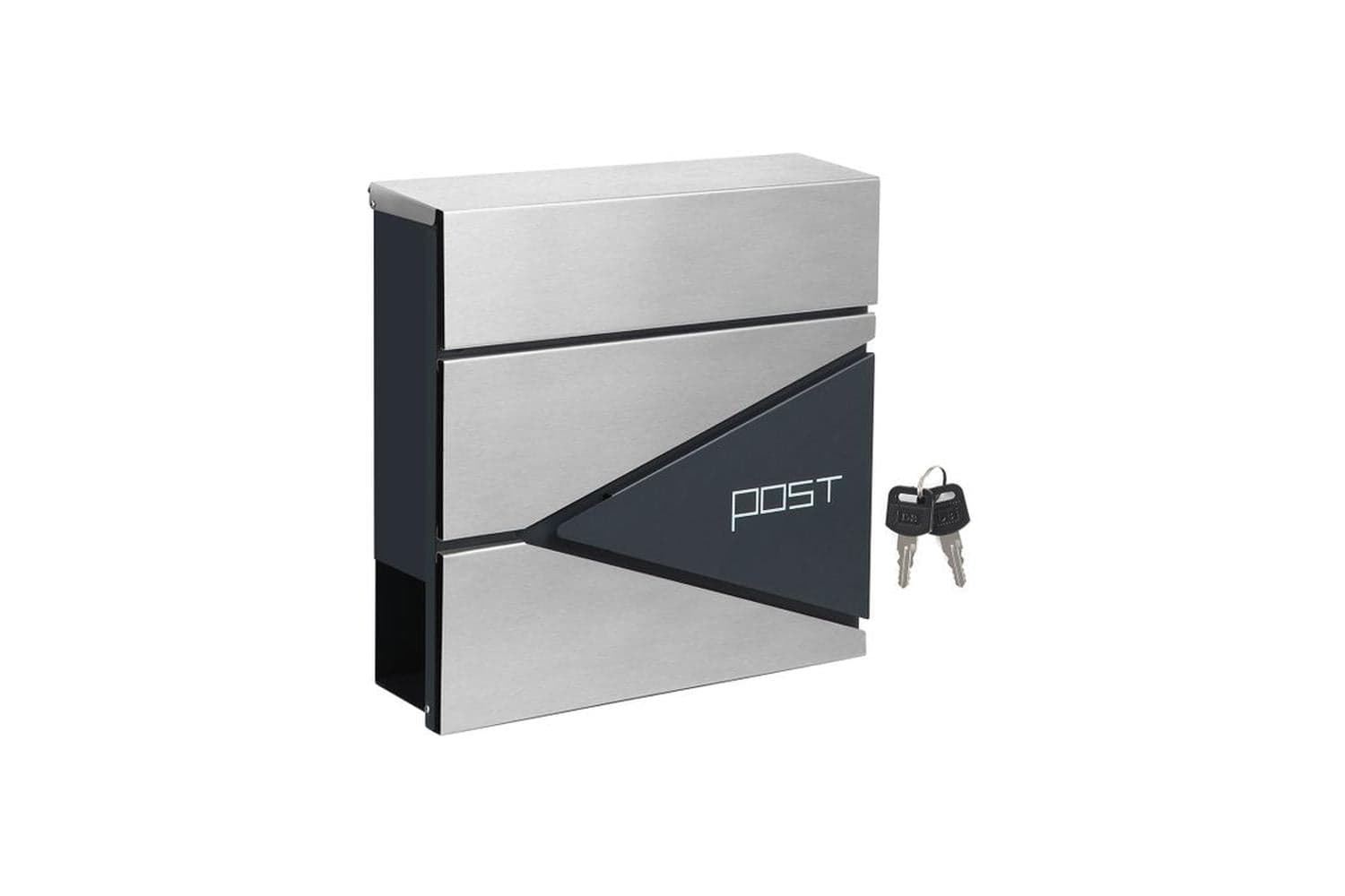 Songmics GMB51AS Mail Box with Newspaper Compartment
