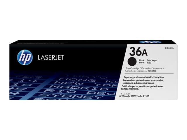 HP - 36A - black - original - LaserJet - toner cartridge (CB436A)