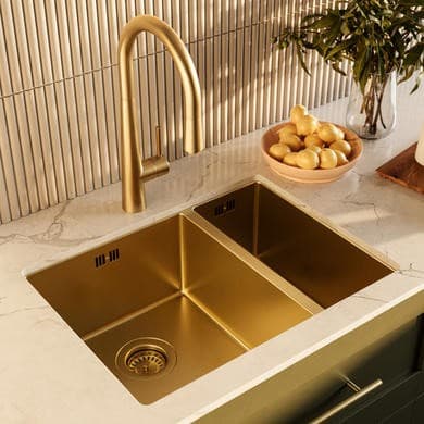 ALMOST PERFECT - Tamara Undermount 1.5 Bowl PVD Brass