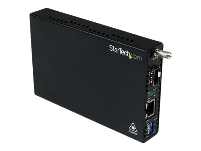 STARTECH.COM - Startech Gigabit Ethernet Fiber Media Converter with Open SFP Slot - Fiber to Ethernet Converter - Gigabit Ethernet Media Converter (ET91000SFP2) - fibre media converter - 100Mb LAN, 1GbE