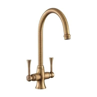 ALMOST PERFECT - Rangemaster Estuary Dual Lever Monobloc Mixer Kitchen Tap- Brushed Brass