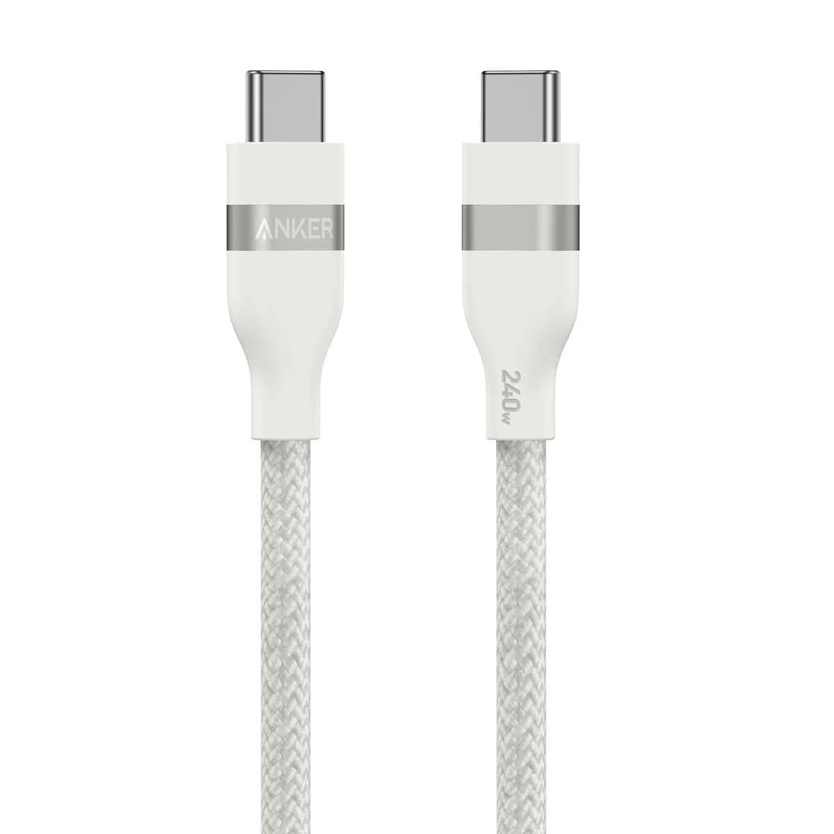 Anker 240W USB-C to USB-C 0.9m Upcycled-Braided Cable, White | A82E2H21