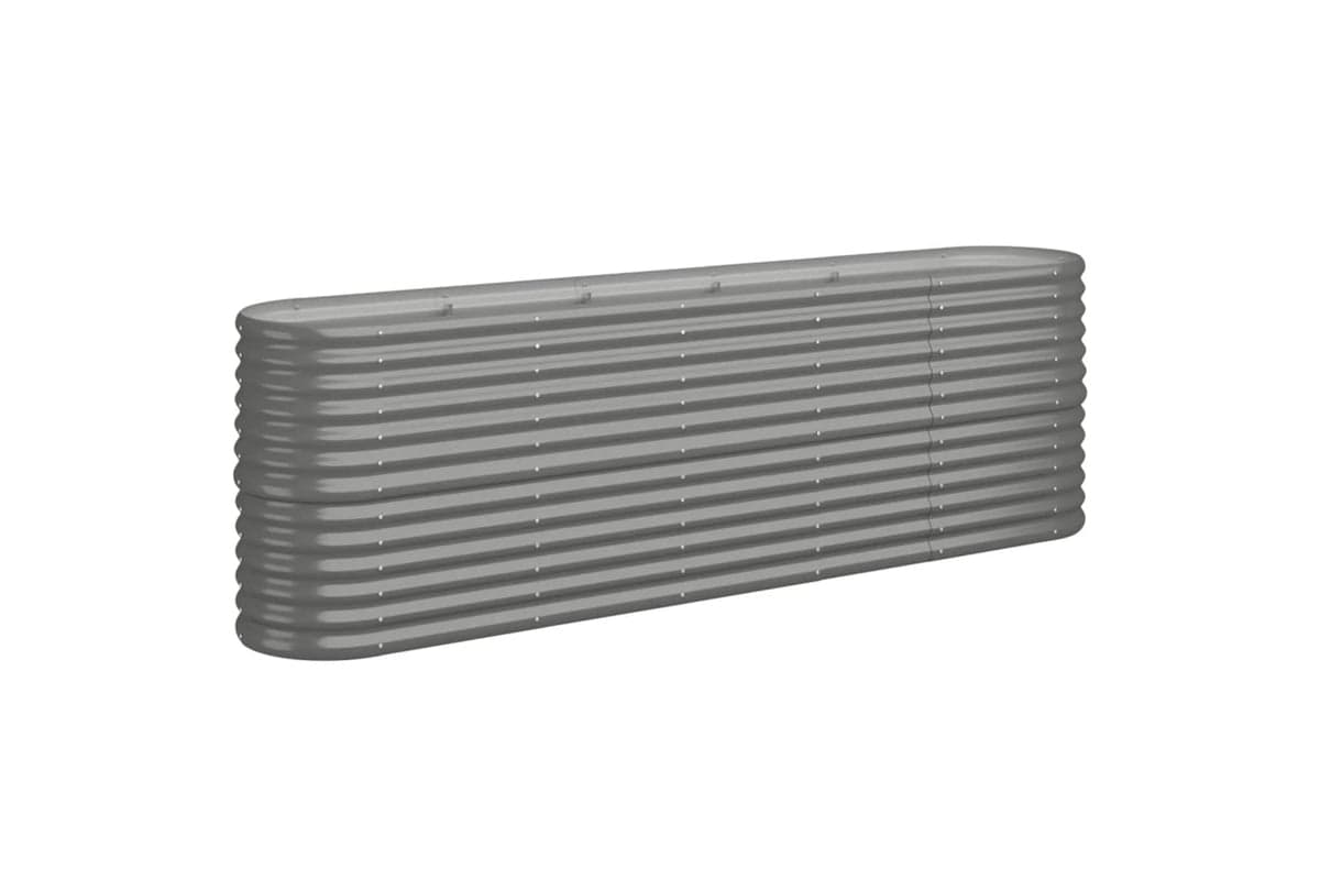 vidaXL 318899 Garden Raised Bed Powder-coated Steel 224x40x68cm Grey