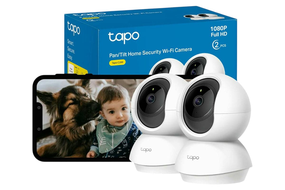 TP-Link Tapo Pan/Tilt Home Security Wi-Fi Camera | Pack of 2